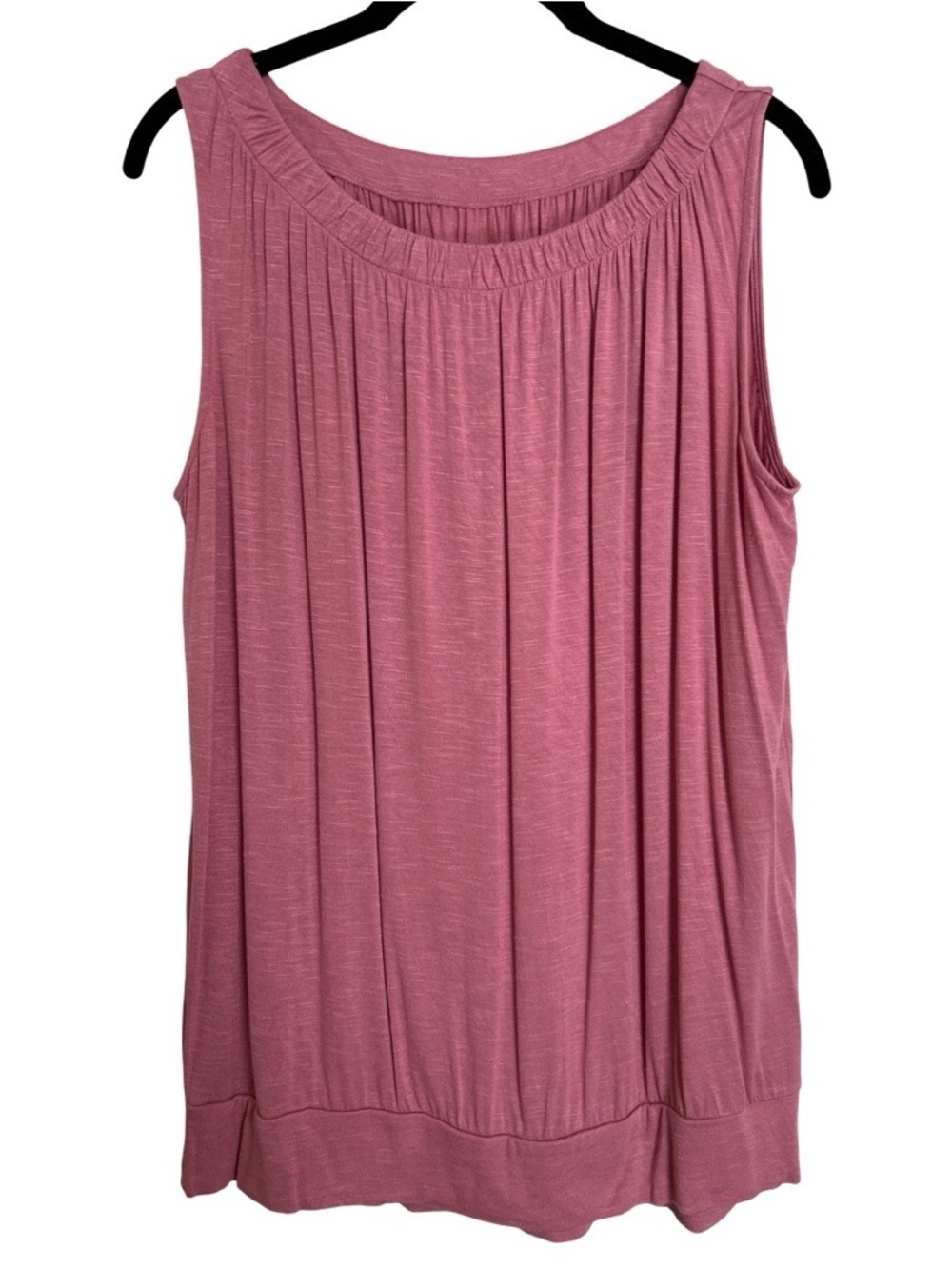 Ladies LOFT Outlet pink space dyed tank with elastic waist SZ Medium